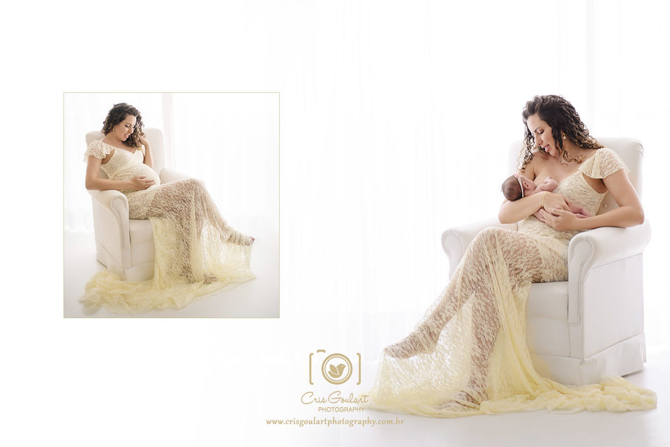 Antes e depois - Gestante e Newborn